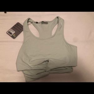 Mint blue gymshark crop top NWT